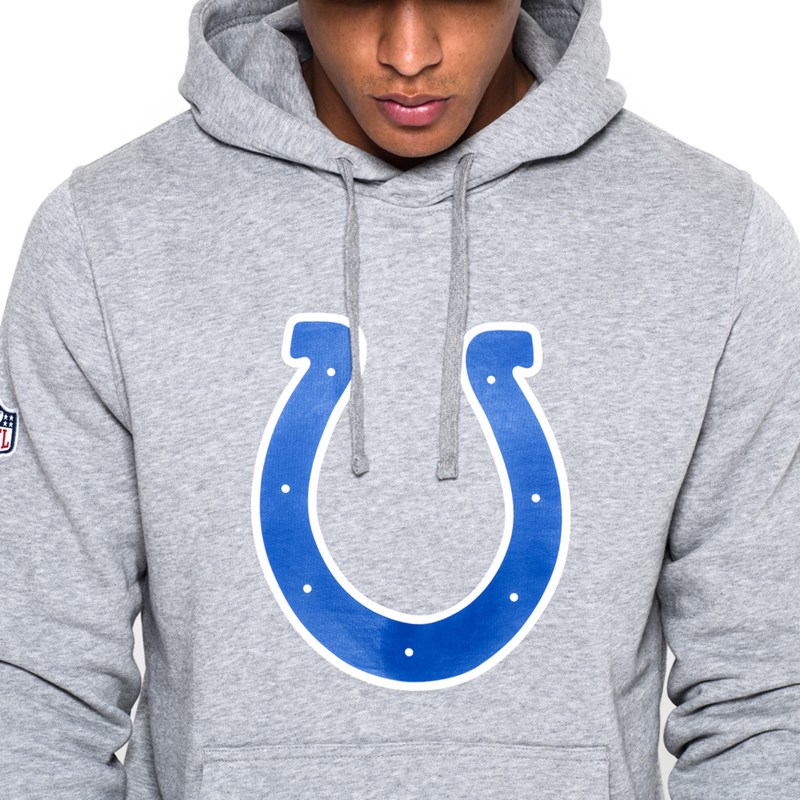 Grey New Era Indianapolis Colts Team Logo Hoodie | APKI29047