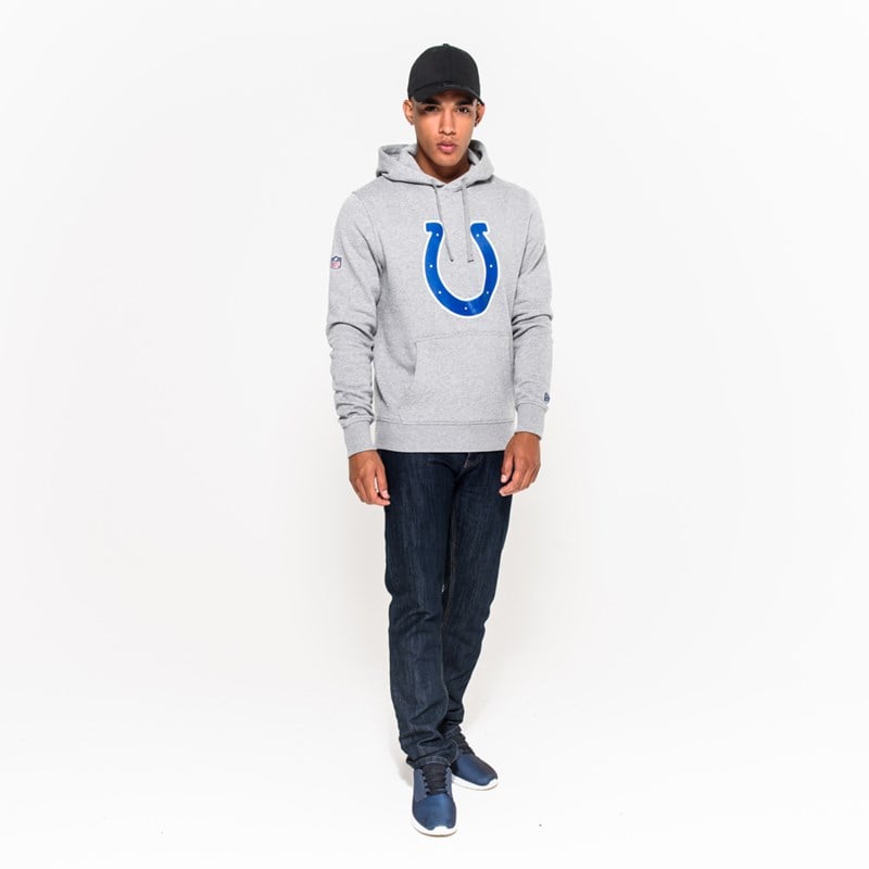 Grey New Era Indianapolis Colts Team Logo Hoodie | APKI29047