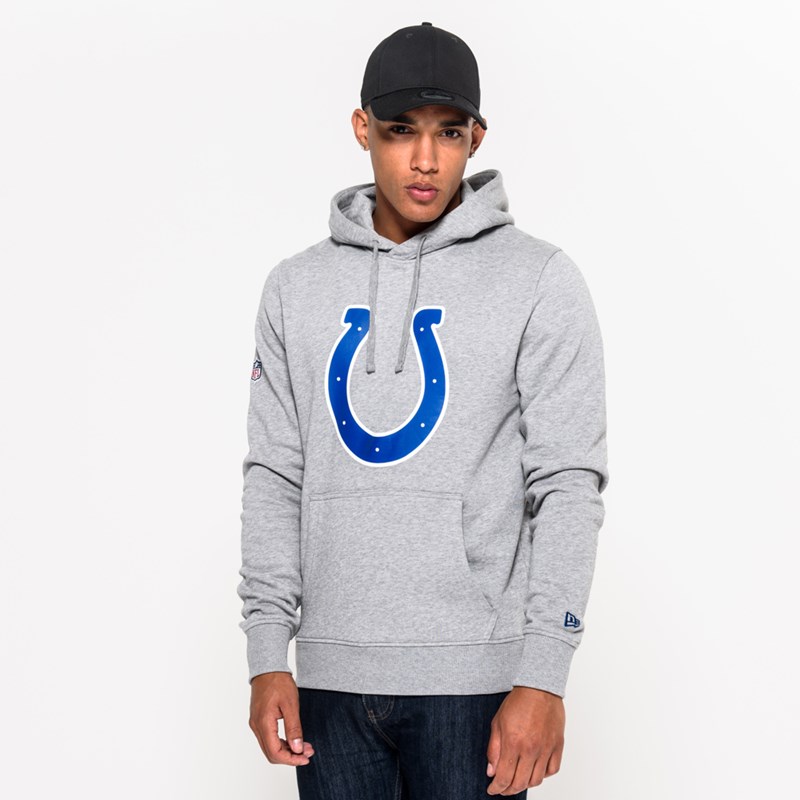 Grey New Era Indianapolis Colts Team Logo Hoodie | APKI29047