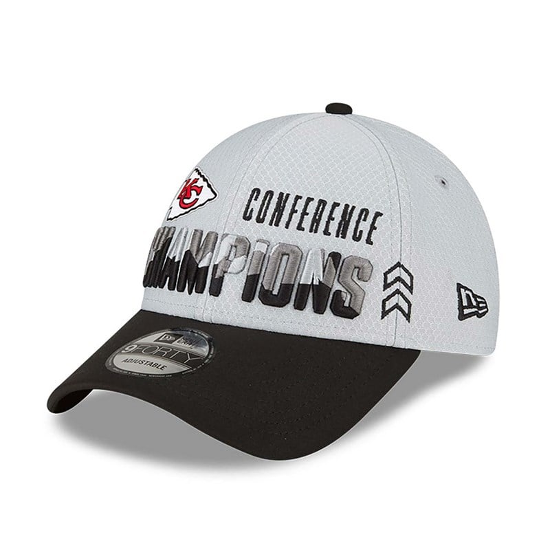 Grey New Era Kansas City Chiefs Conference Champions Adjustable Cap 9forty | FXVP45831