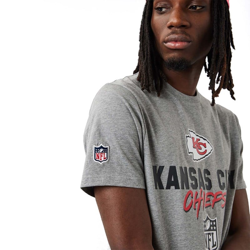 Grey New Era Kansas City Chiefs NFL Script T-Shirt | PATG24391