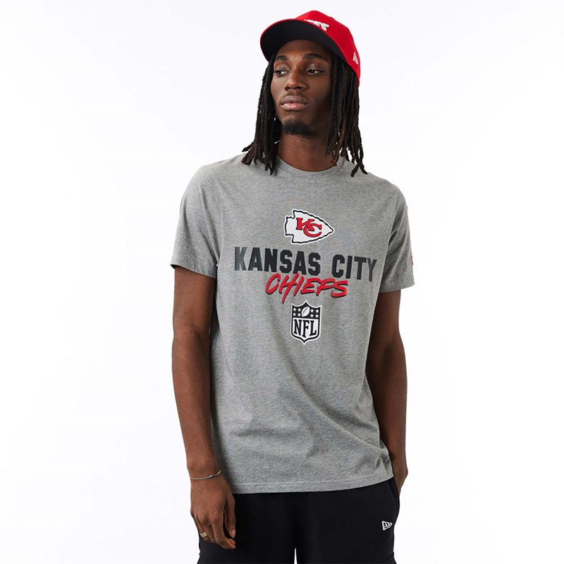 Grey New Era Kansas City Chiefs NFL Script T-Shirt | PATG24391