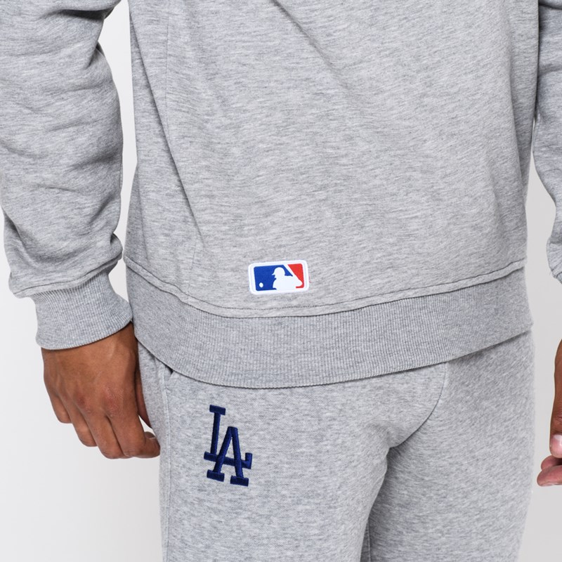 Grey New Era La Dodgers Crew Neck Sweatshirt | SHDX41387