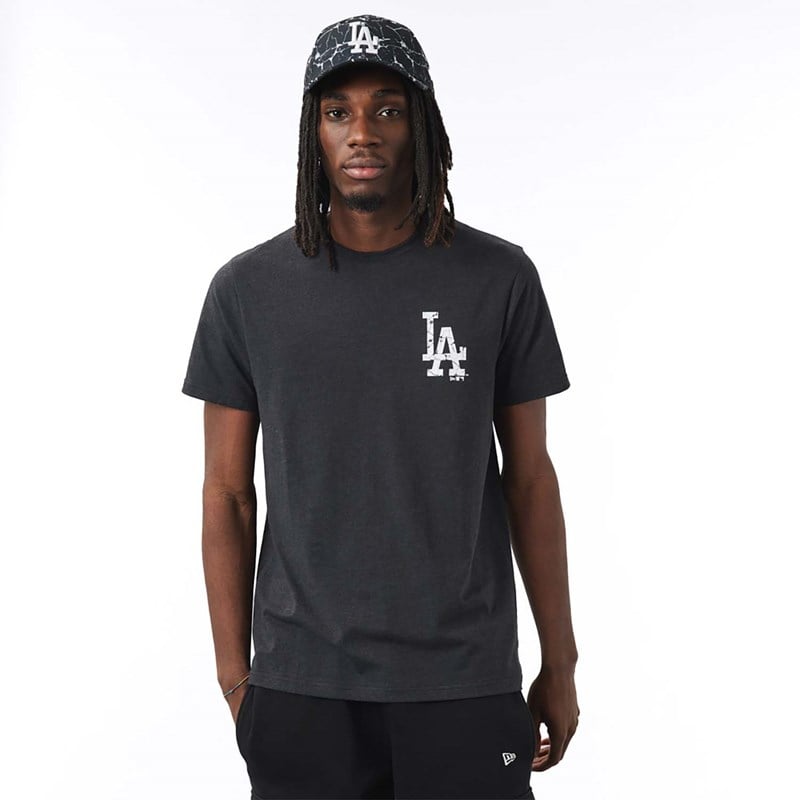 Grey New Era La Dodgers Logo Infill T-Shirt | TSRV12768