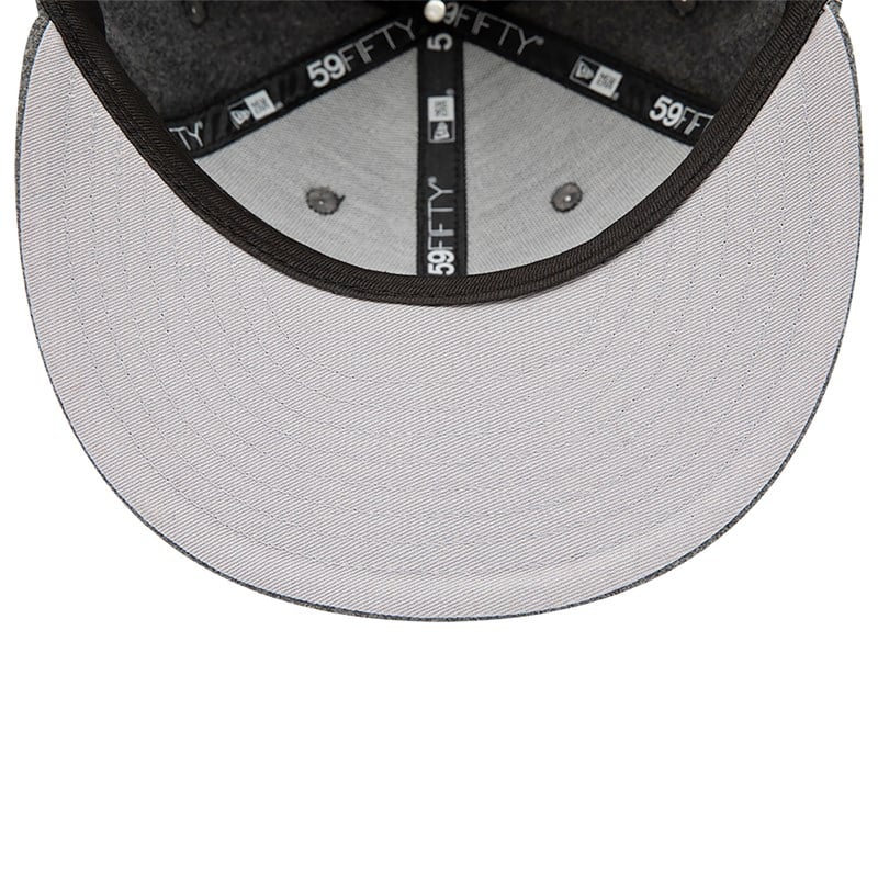 Grey New Era La Dodgers Melton Fitted Cap 59fifty | FVPT67841