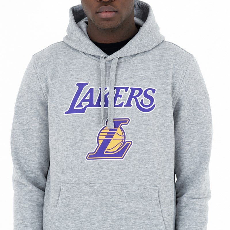 Grey New Era La Lakers Hoodie | LSIG37219