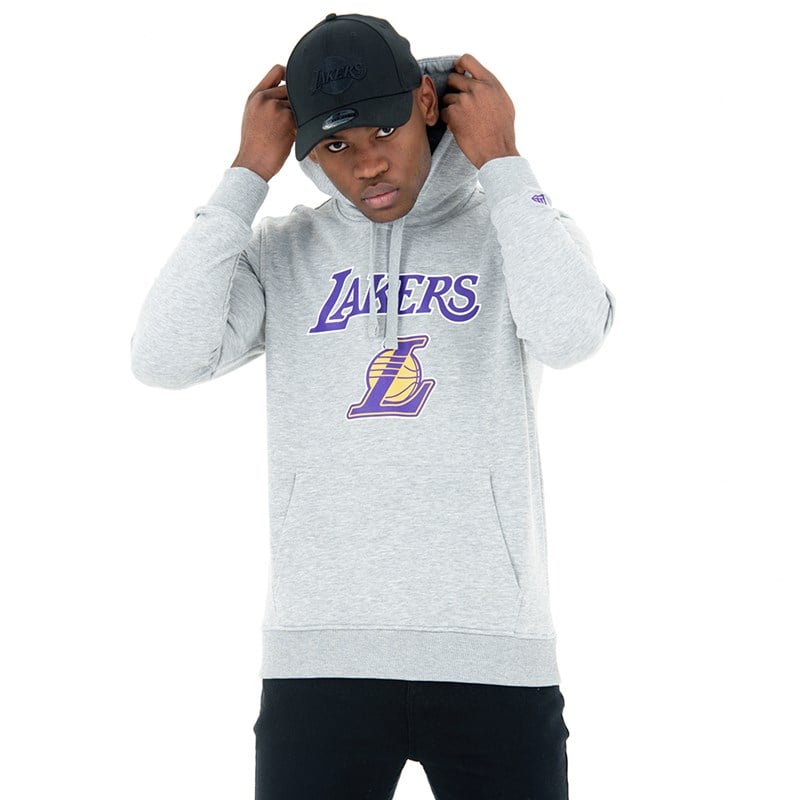 Grey New Era La Lakers Hoodie | LSIG37219