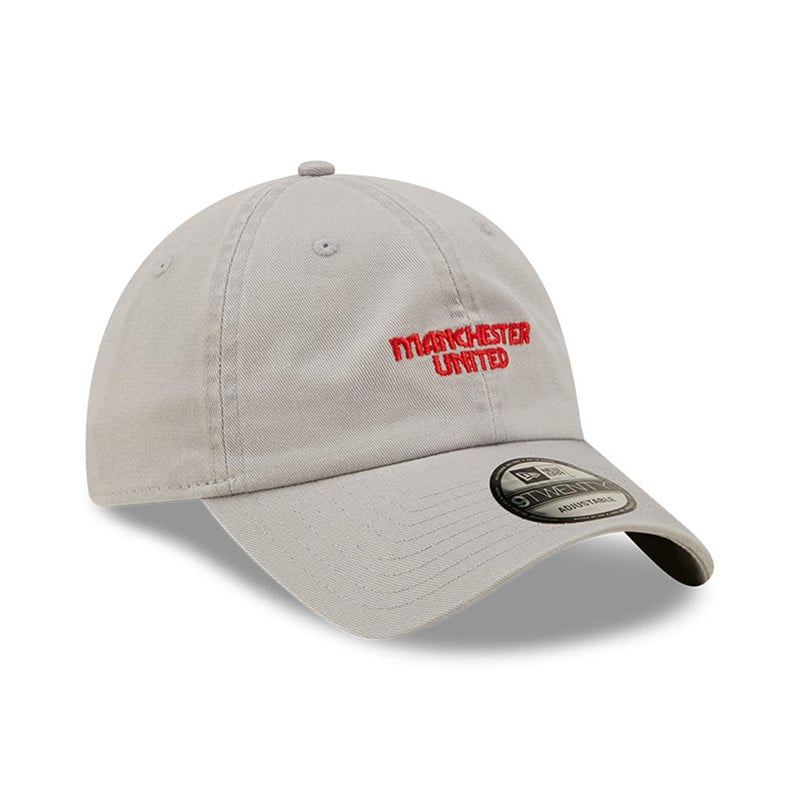 Grey New Era Manchester United Wordmark Casual Classic Cap 9twenty | POHS04358