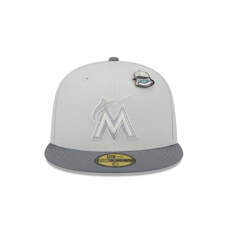 Grey New Era Miami Marlins Outer Space Fitted Cap 59fifty | AXGB20493