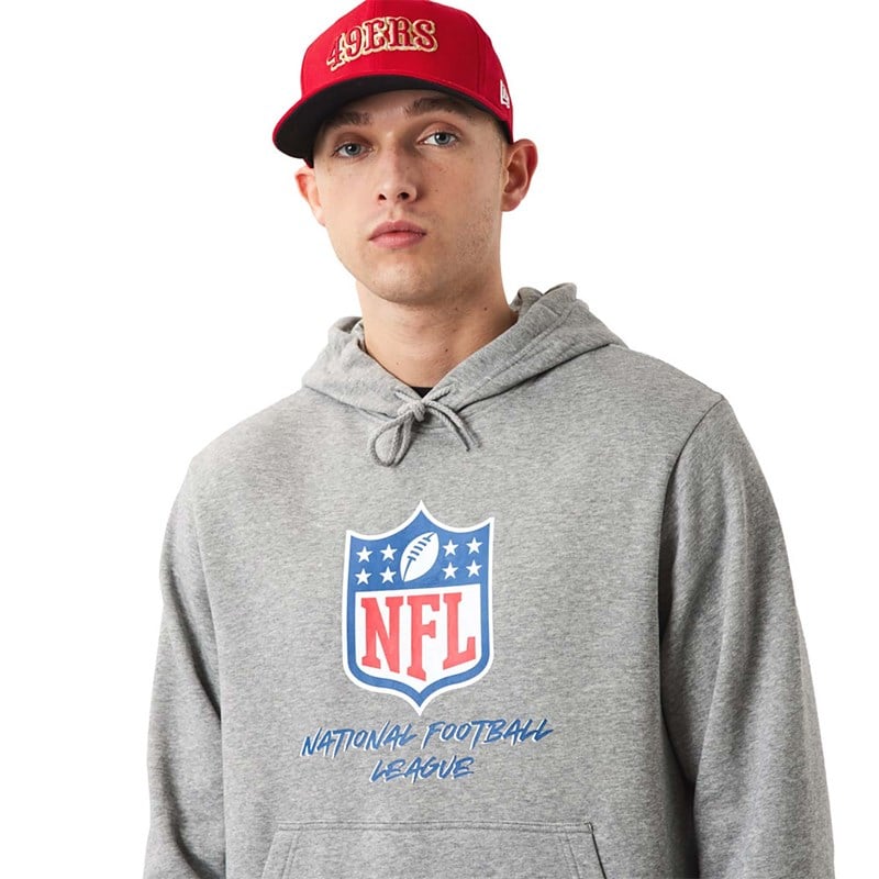 Grey New Era NFL Logo Script Hoodie | AZLS80513