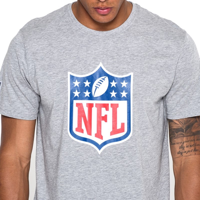 Grey New Era NFL Logo T-Shirt | DSFP86493