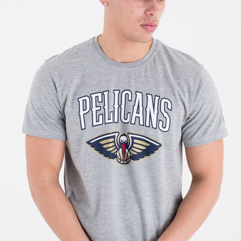 Grey New Era New Orleans Pelicans Team Logo T-Shirt | RDWS57410