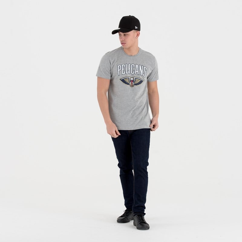 Grey New Era New Orleans Pelicans Team Logo T-Shirt | RDWS57410