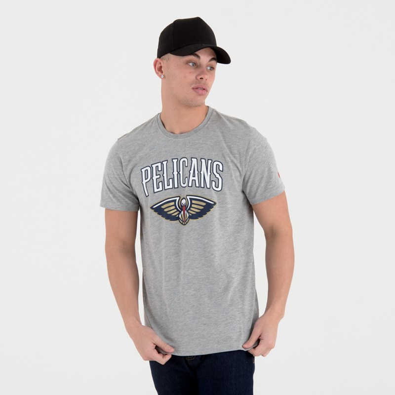 Grey New Era New Orleans Pelicans Team Logo T-Shirt | RDWS57410