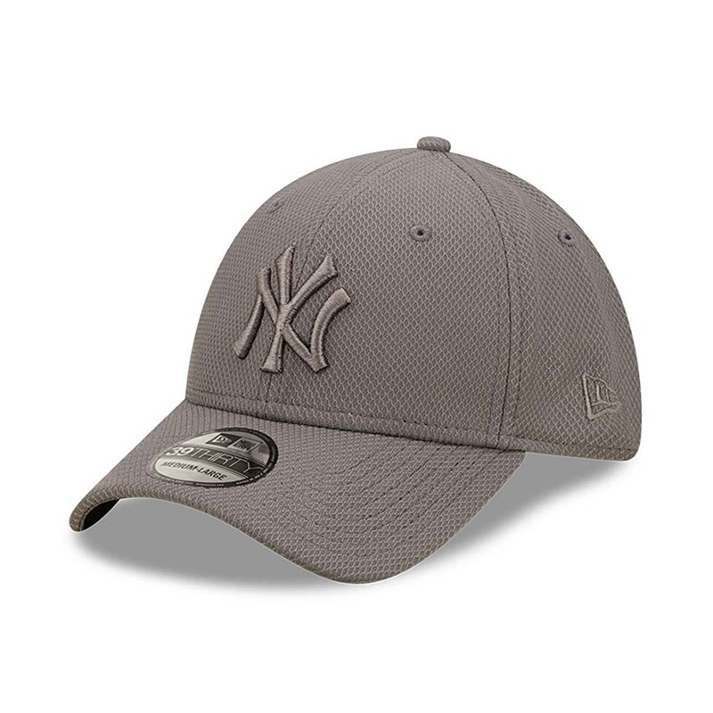 Grey New Era New York Yankees Diamond Era Stretch Fit Cap 39thirty | EZKL01793