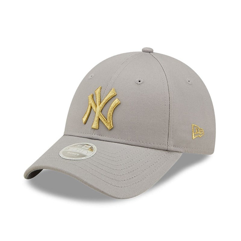 Grey New Era New York Yankees Logo Adjustable Cap 9forty | COTX13974