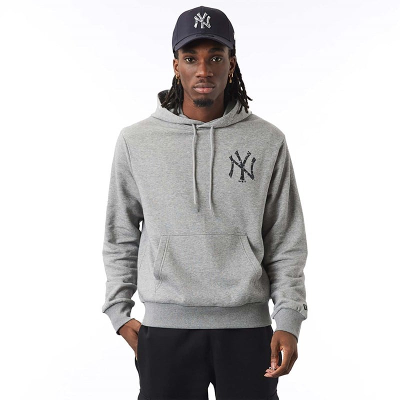 Grey New Era New York Yankees Logo Infill Hoodie | IAVZ07819