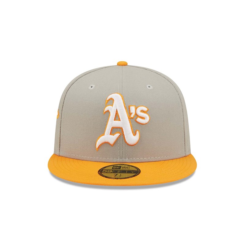 Grey New Era Oakland Athletics Soda Fitted Cap 59fifty | NQIS37061