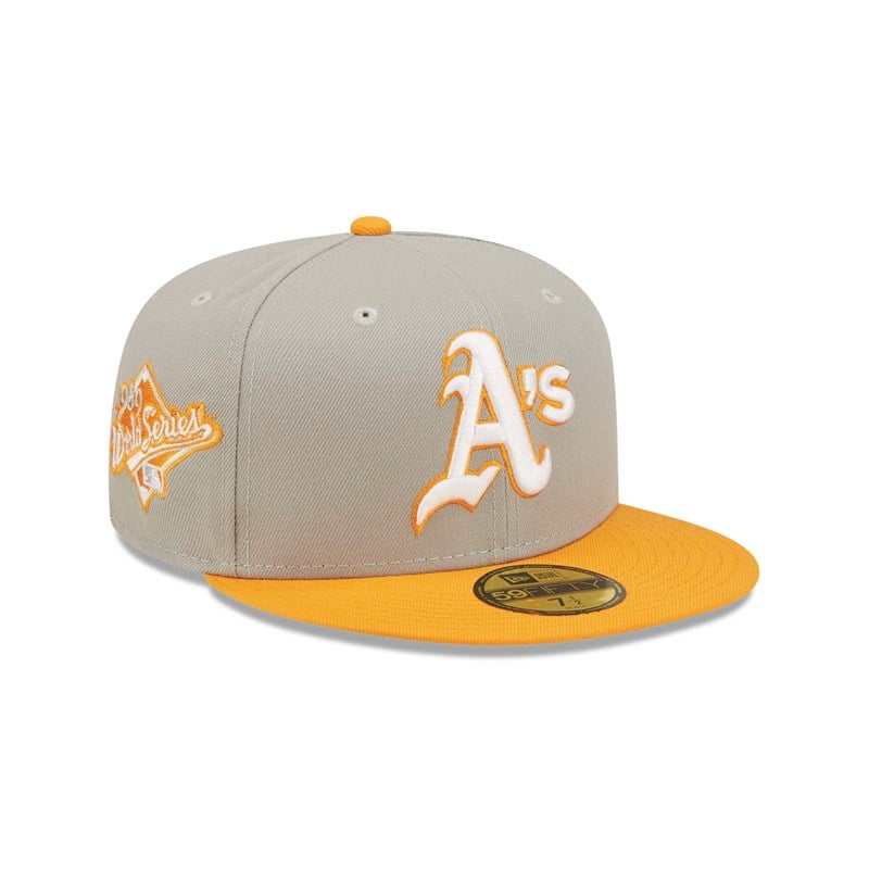 Grey New Era Oakland Athletics Soda Fitted Cap 59fifty | NQIS37061