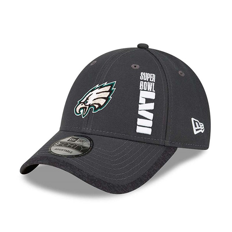 Grey New Era Philadelphia Eagles Super Bowl Lvii Opening Night Adjustable Cap 9forty | IWYU80519