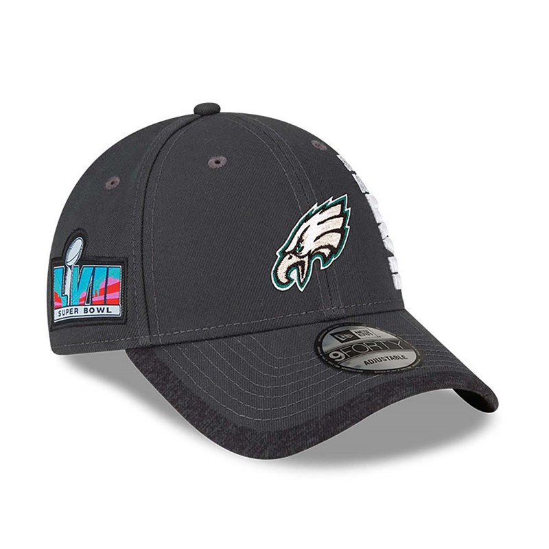 Grey New Era Philadelphia Eagles Super Bowl Lvii Opening Night Adjustable Cap 9forty | IWYU80519