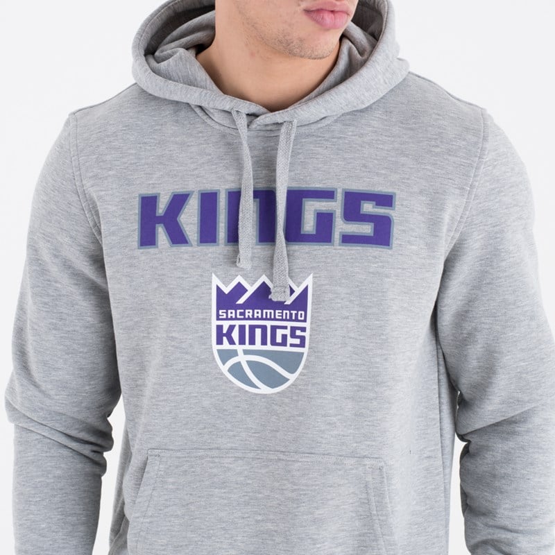 Grey New Era Sacramento Kings NBA Team Logo Hoodie | MOHZ48270