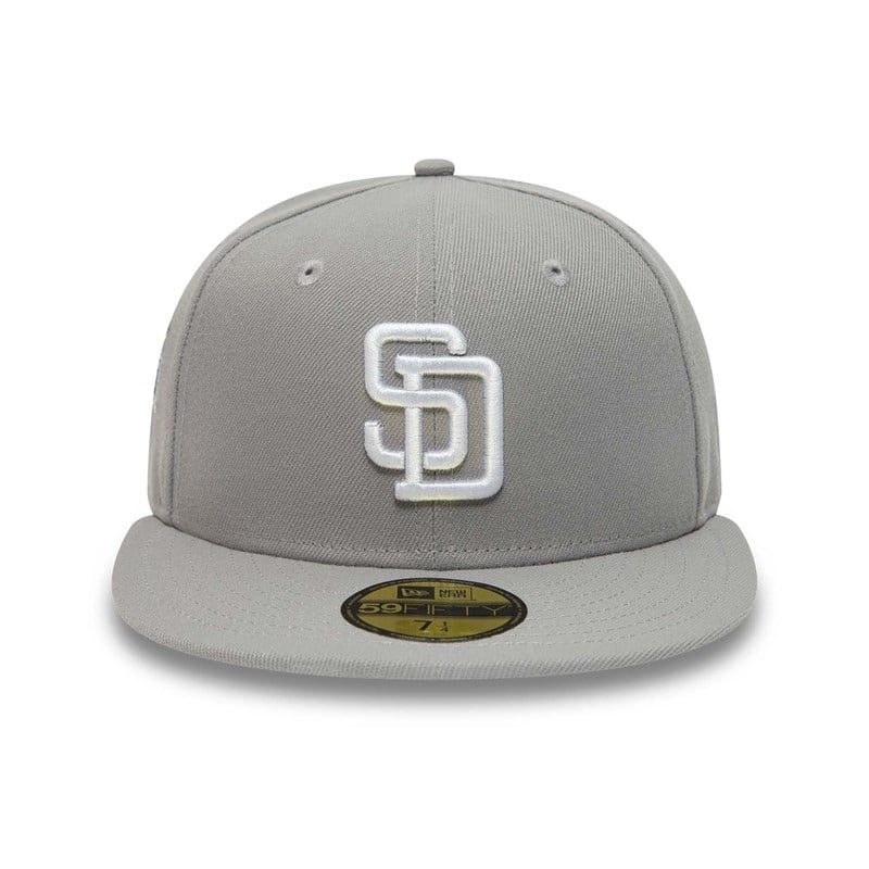 Grey New Era San Diego Padres Basics Fitted Cap 59fifty | RUFQ60537