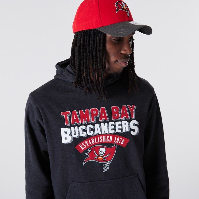 Grey New Era Tampa Bay Buccaneers NFL Team Logo Hoodie | IGFB76429