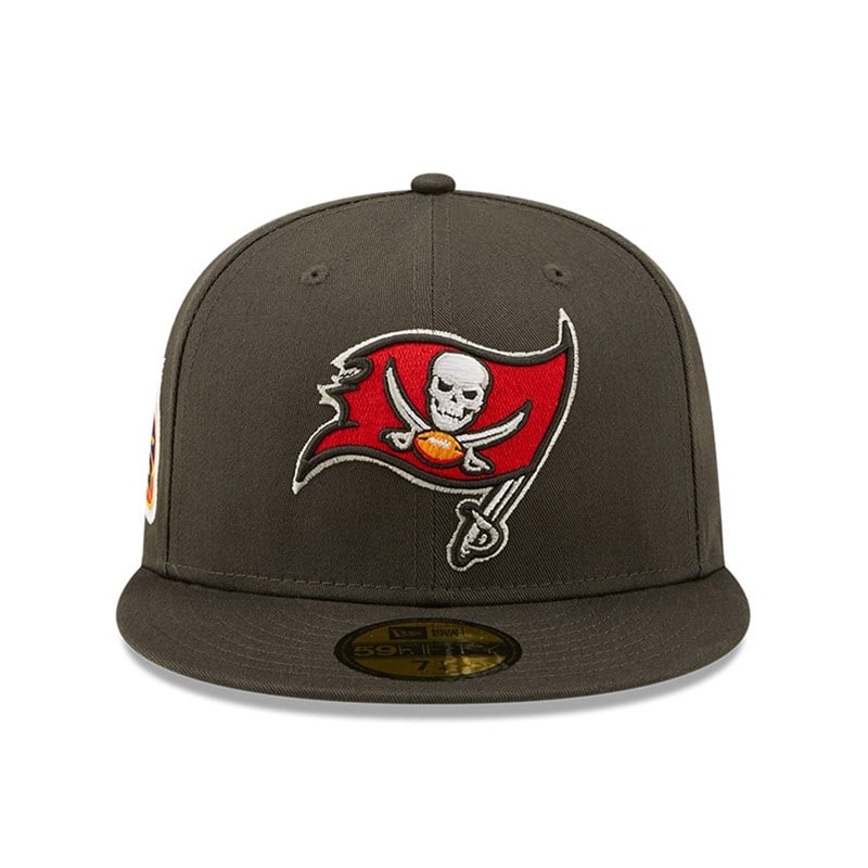 Grey New Era Tampa Bay Buccaneers Side Patch Fitted Cap 59fifty | TYNM73209