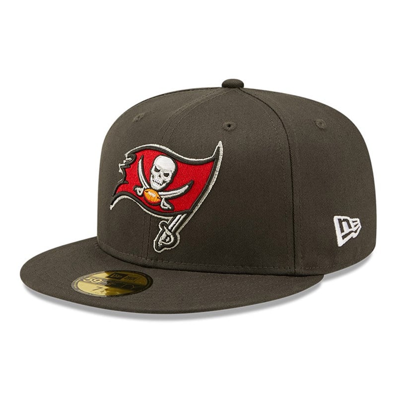 Grey New Era Tampa Bay Buccaneers Side Patch Fitted Cap 59fifty | TYNM73209