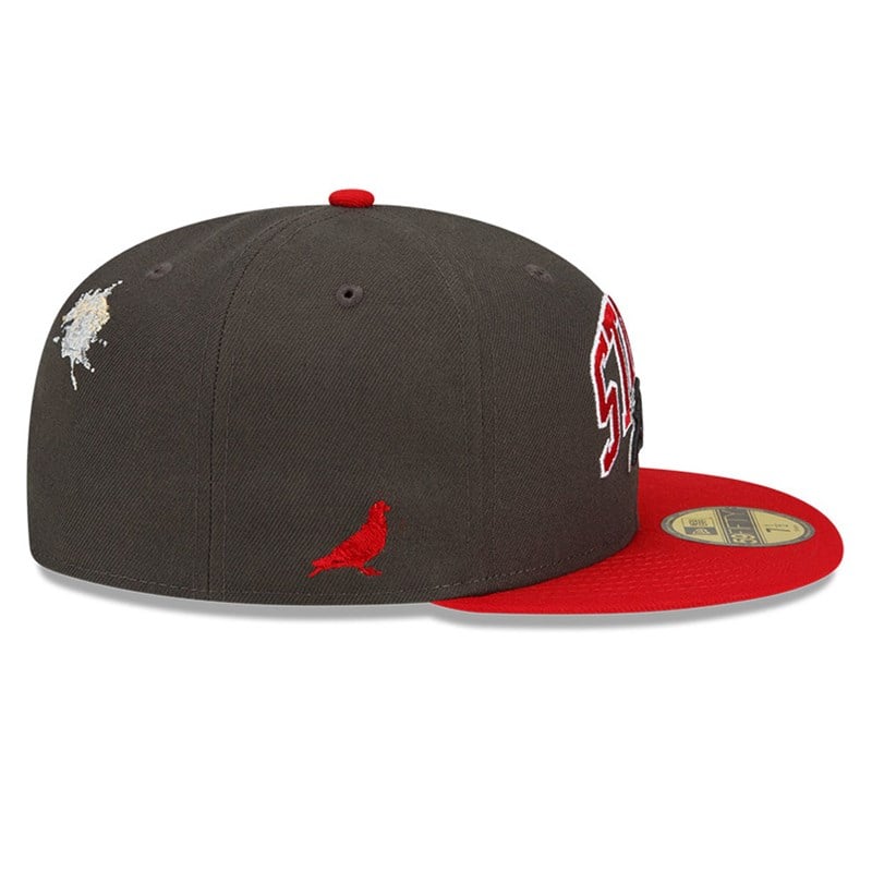 Grey New Era Tampa Bay Buccaneers X Staple Fitted Cap 59fifty | VCSH62931