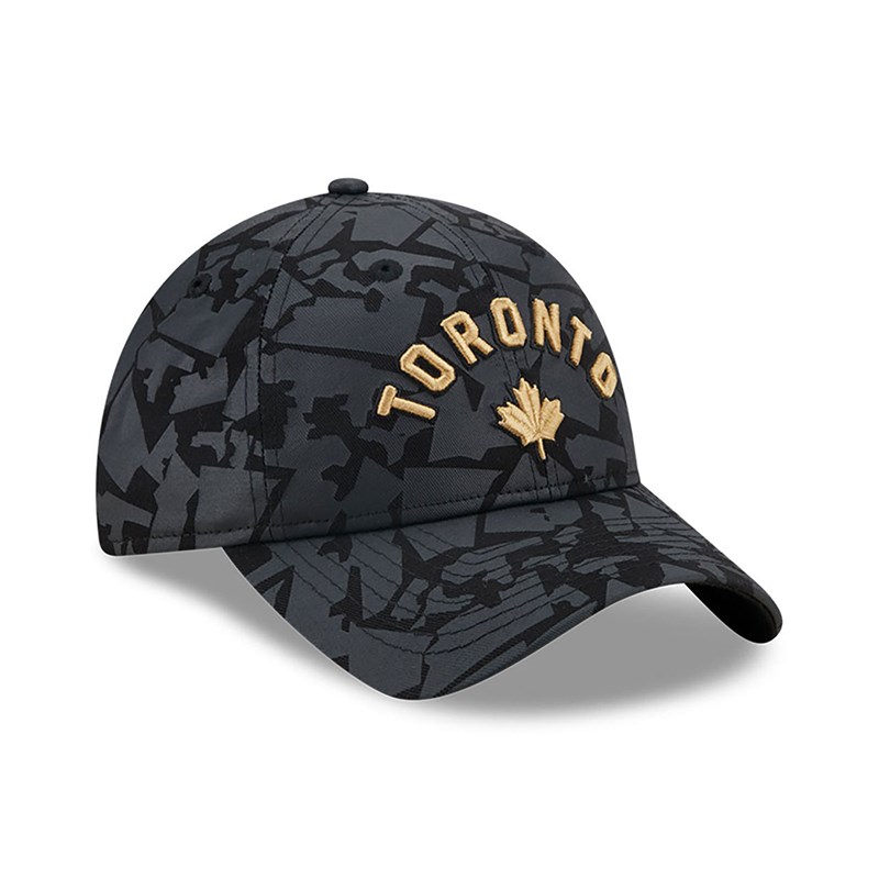 Grey New Era Toronto Raptors Authentics City Edition Adjustable Cap 9twenty | FSBC70832