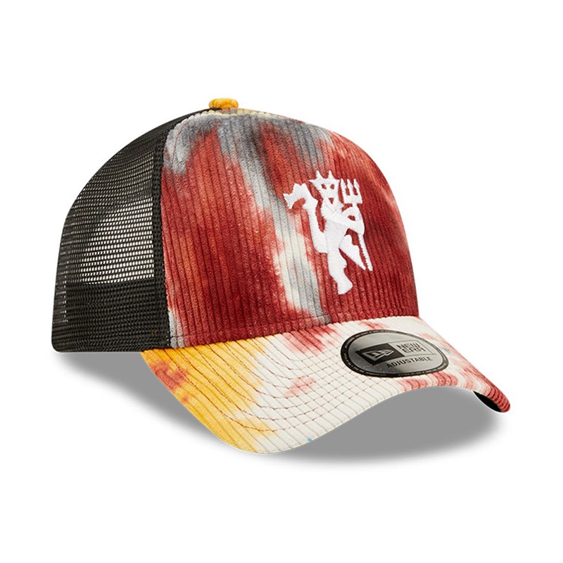 Multi New Era Manchester United Tie Dye Cord A-frame Cap Trucker | XAEG96823