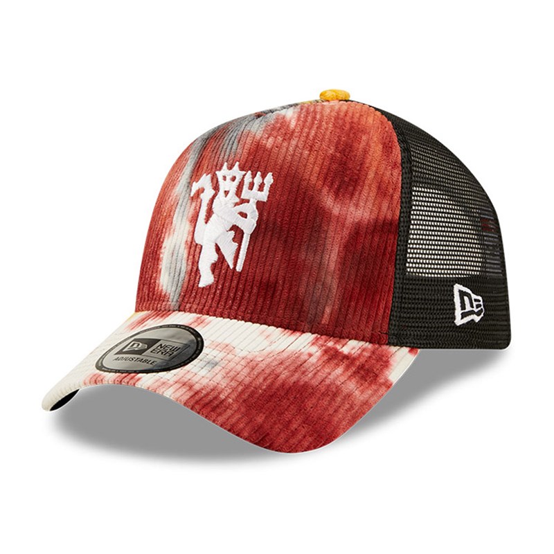 Multi New Era Manchester United Tie Dye Cord A-frame Cap Trucker | XAEG96823