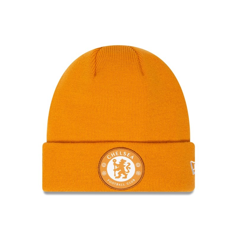 Orange New Era Chelsea Fc Seasonal Medium Cuff Beanie Hat Knit | GZMY96082