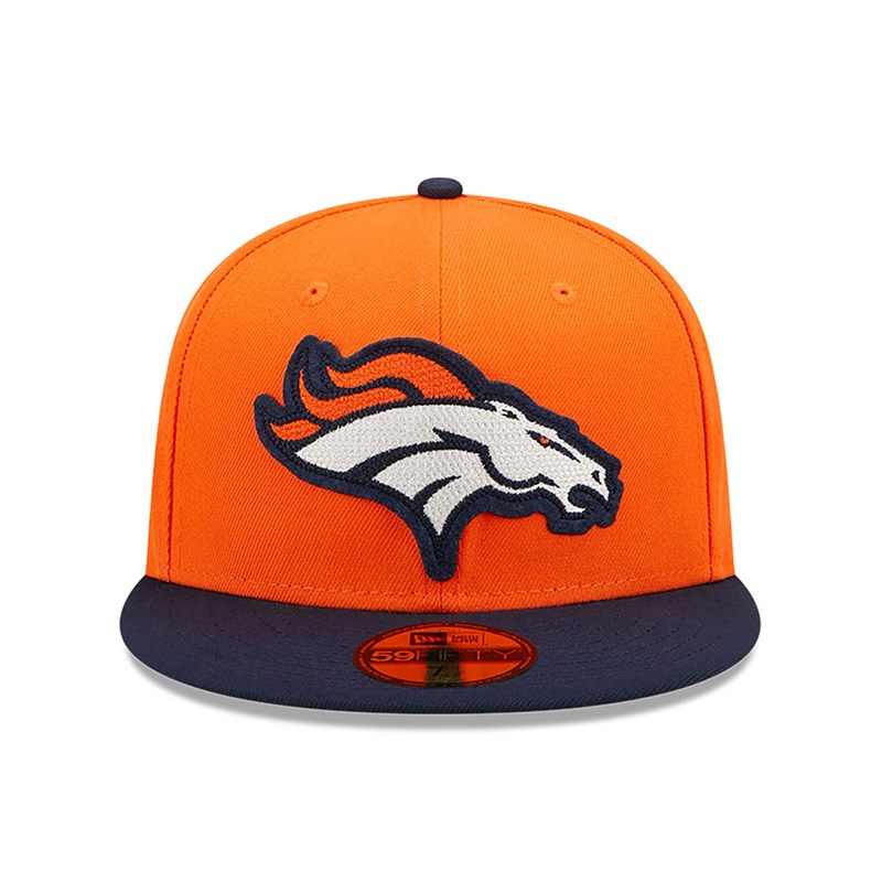 Orange New Era Denver Broncos Ne Letterman Fitted Cap 59fifty | ZDOY98642