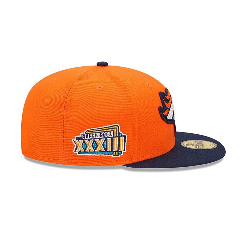 Orange New Era Denver Broncos Ne Letterman Fitted Cap 59fifty | ZDOY98642