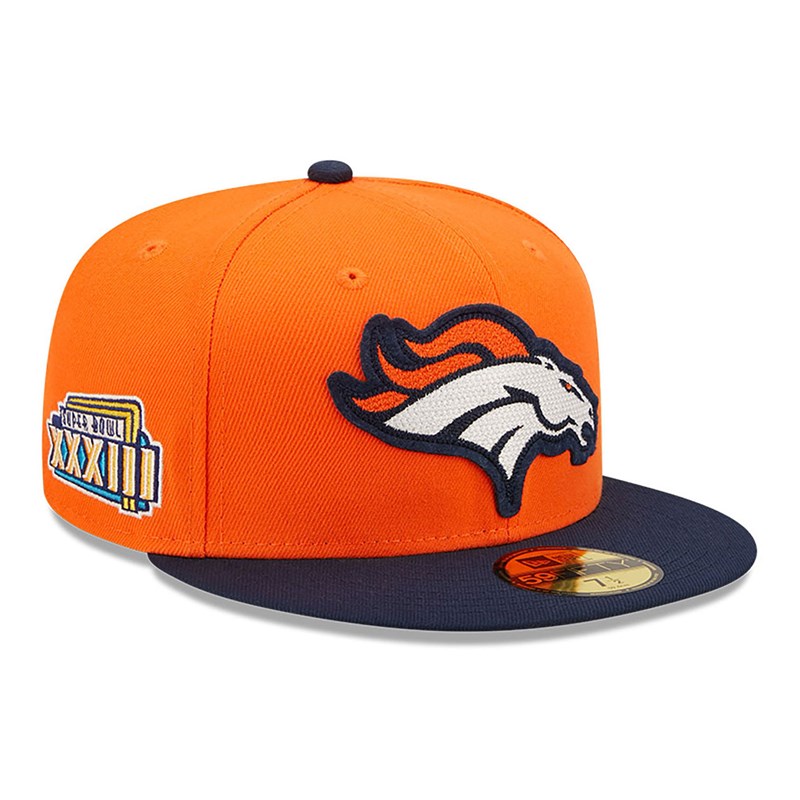 Orange New Era Denver Broncos Ne Letterman Fitted Cap 59fifty | ZDOY98642