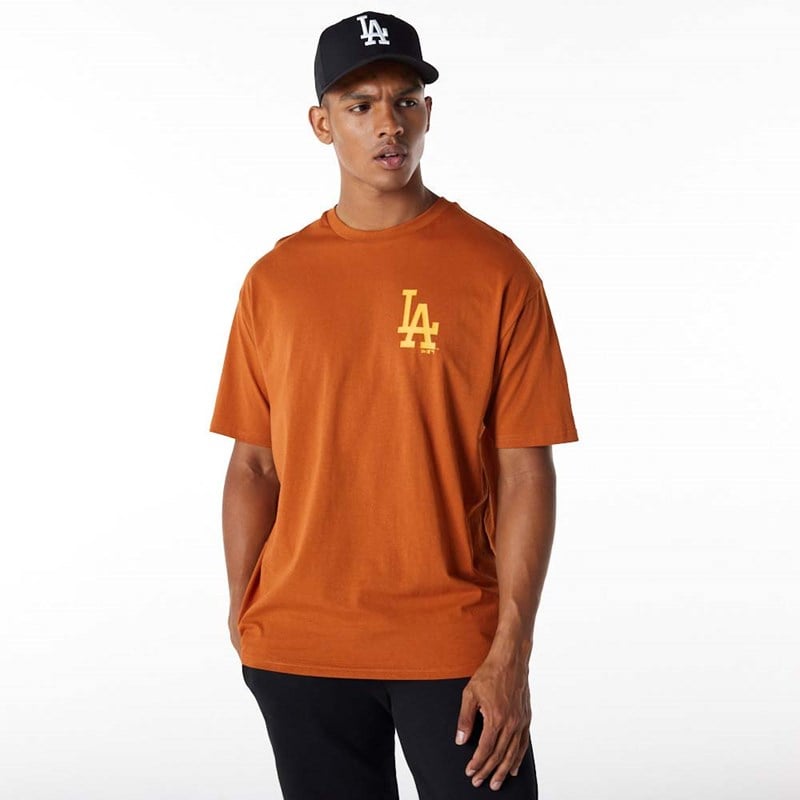 Orange New Era La Dodgers Essentials Oversized T-Shirt | BPOR56471