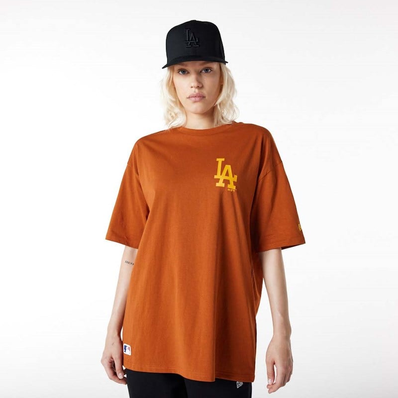 Orange New Era La Dodgers Essentials Oversized T-Shirt | BPOR56471