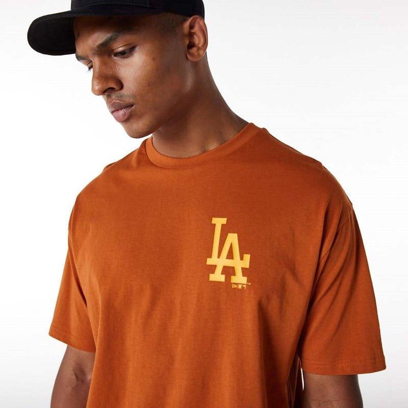 Orange New Era La Dodgers Essentials Oversized T-Shirt | BPOR56471