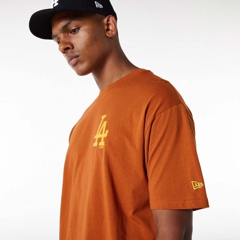 Orange New Era La Dodgers Essentials Oversized T-Shirt | BPOR56471