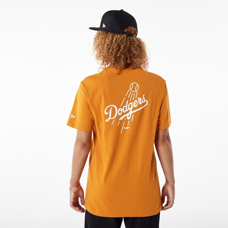 Orange New Era La Dodgers MLB League Essential T-Shirt | ZXYT87543