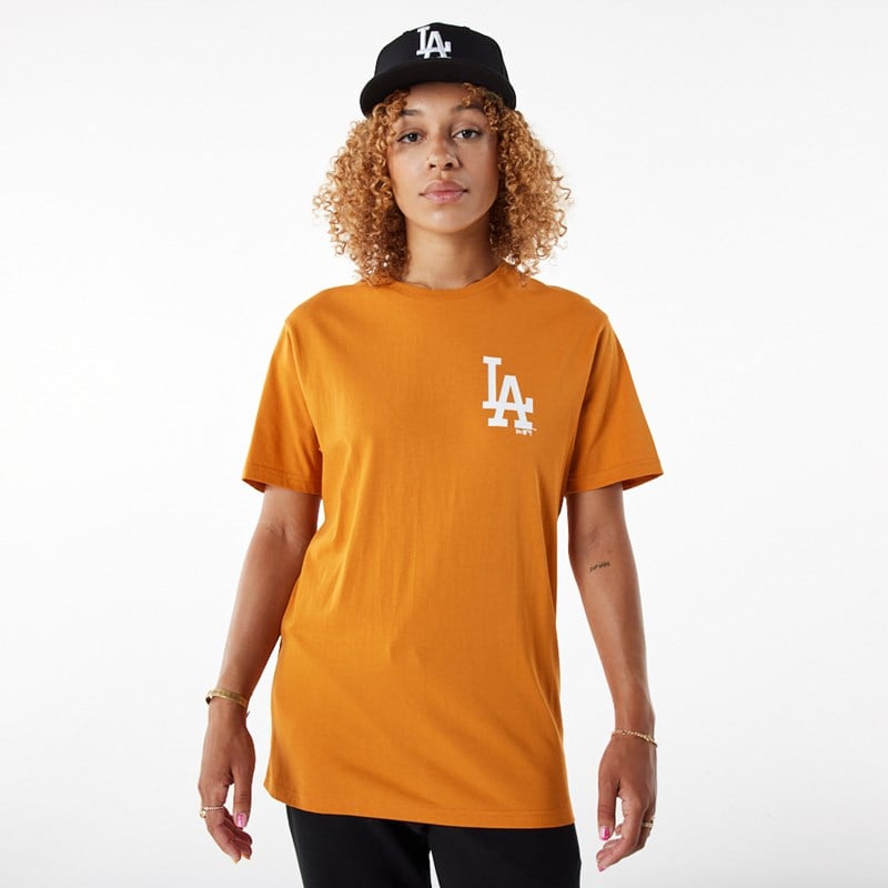 Orange New Era La Dodgers MLB League Essential T-Shirt | ZXYT87543