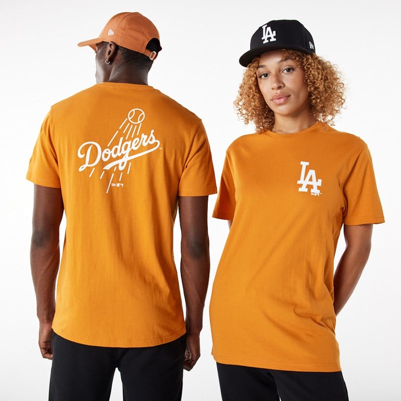 Orange New Era La Dodgers MLB League Essential T-Shirt | ZXYT87543