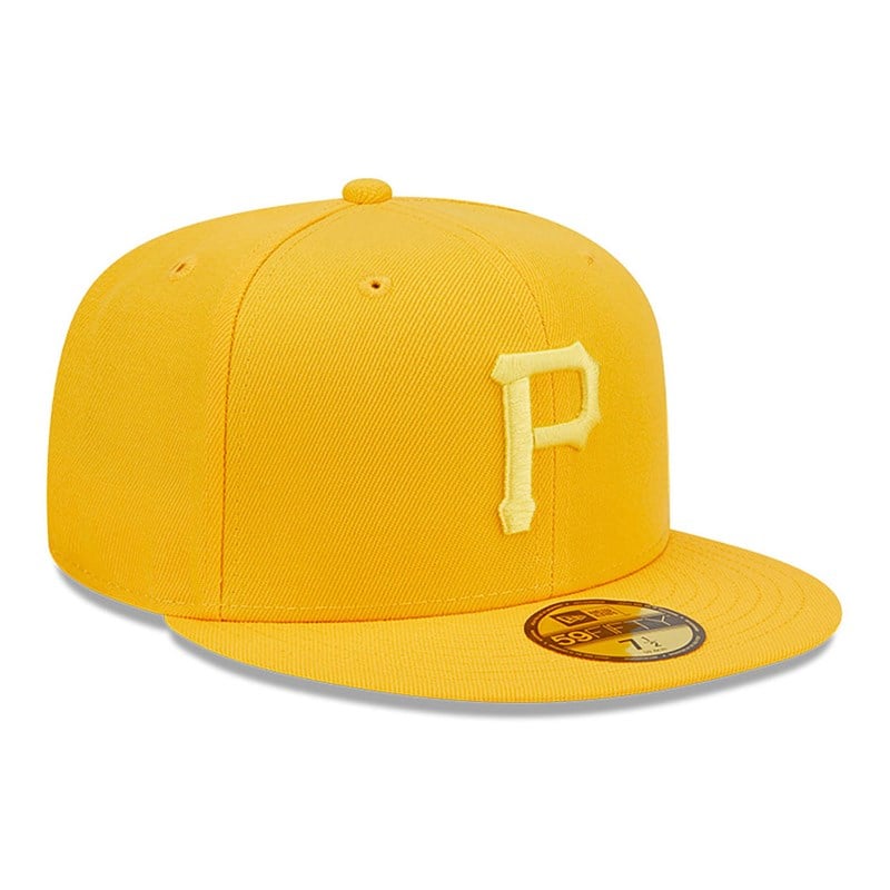 Orange New Era Pittsburgh Pirates Monocamo Fitted Cap 59fifty | OKRV84567