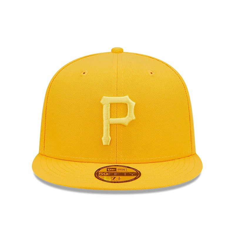 Orange New Era Pittsburgh Pirates Monocamo Fitted Cap 59fifty | OKRV84567