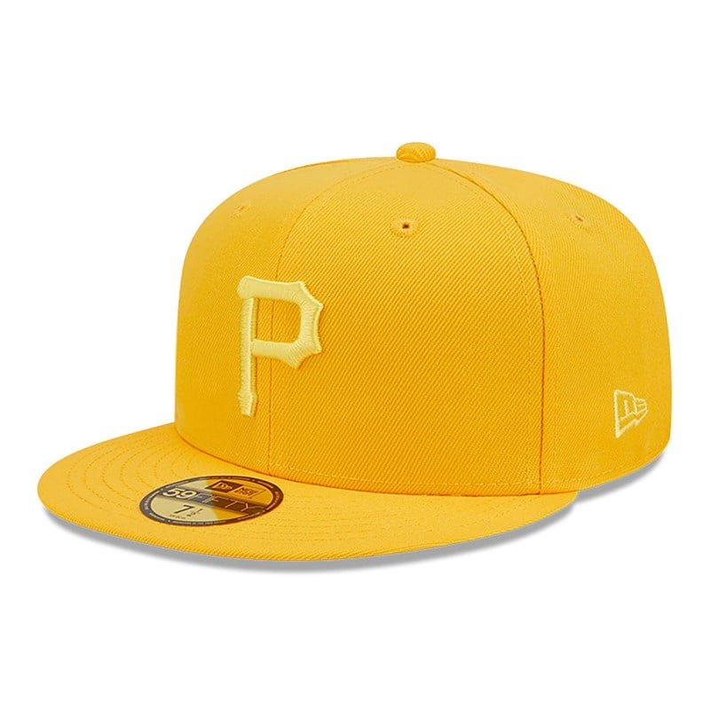 Orange New Era Pittsburgh Pirates Monocamo Fitted Cap 59fifty | OKRV84567