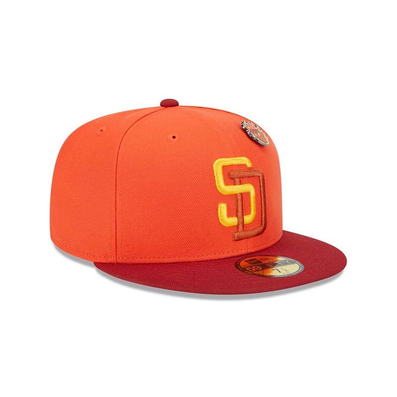 Orange New Era San Diego Padres Outer Space Fitted Cap 59fifty | VHJY38192