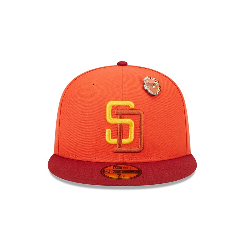 Orange New Era San Diego Padres Outer Space Fitted Cap 59fifty | VHJY38192